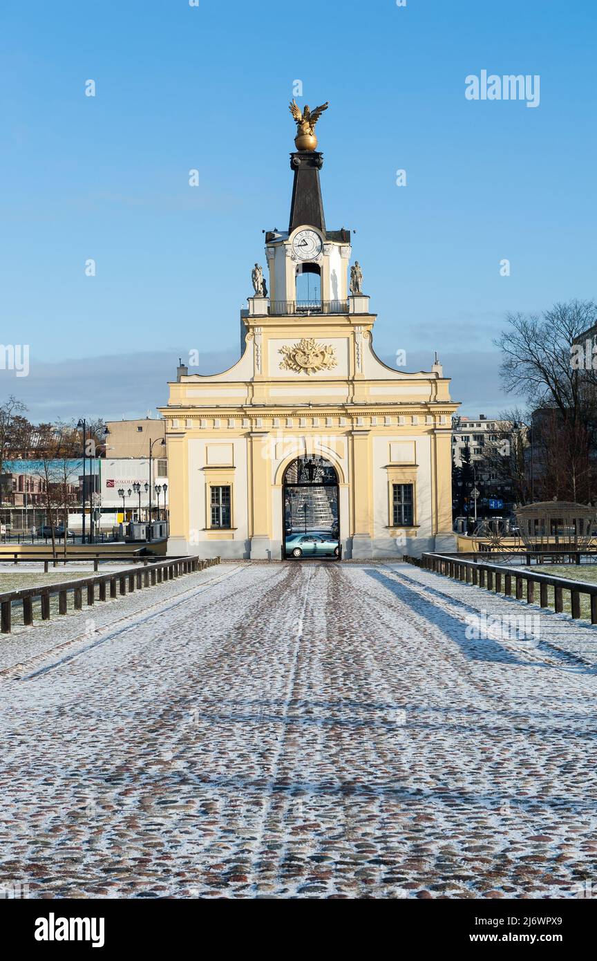Das Haupttor des Branicki-Palastes in Białystok, der Wojewodschaft Podlaskie, Polen Stockfoto