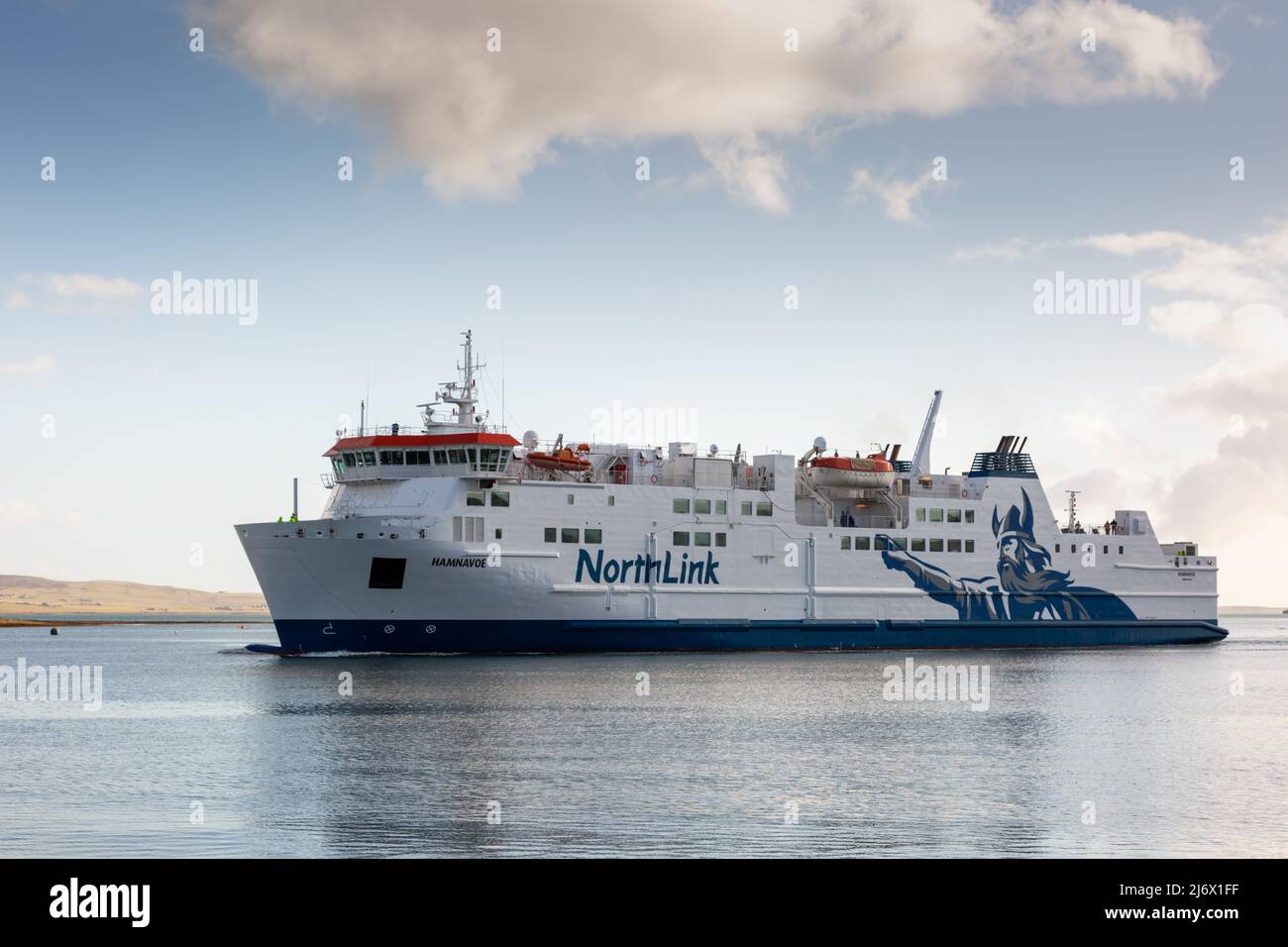 Northlink Fähre oder Schiff auf See, Orkney, UK 2022 Stockfoto