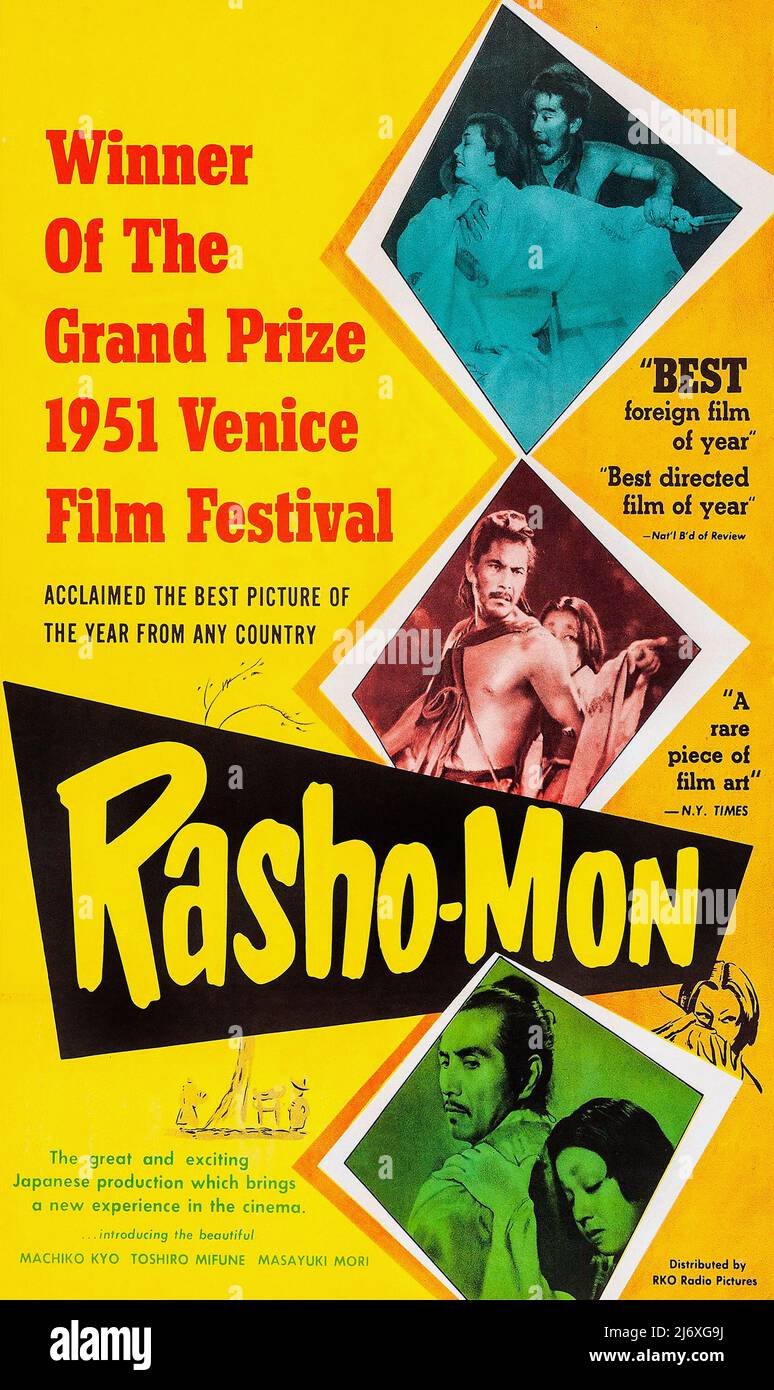 Vintage Film Poster - RASHOMON (1950). samurai (Toshiro Mifune) Regie: Akira Kurosawa Stockfoto