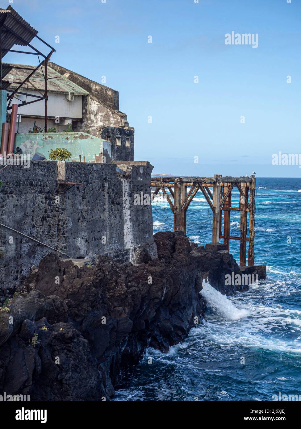 Alte Ladedock auf der Insel Teneriffa Stockfoto