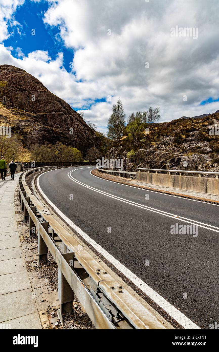 Glencoe Waterfall, A82, Schottische Highlands, Schottland, Westküste, Argyle, Großbritannien Stockfoto