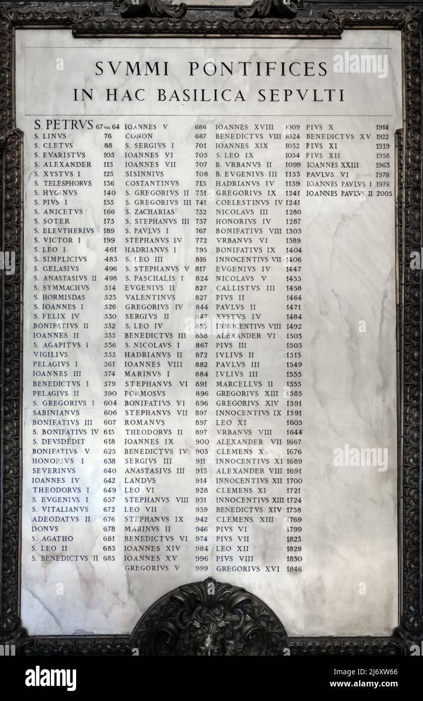 Liste der päpste -Fotos und -Bildmaterial in hoher Auflösung – Alamy