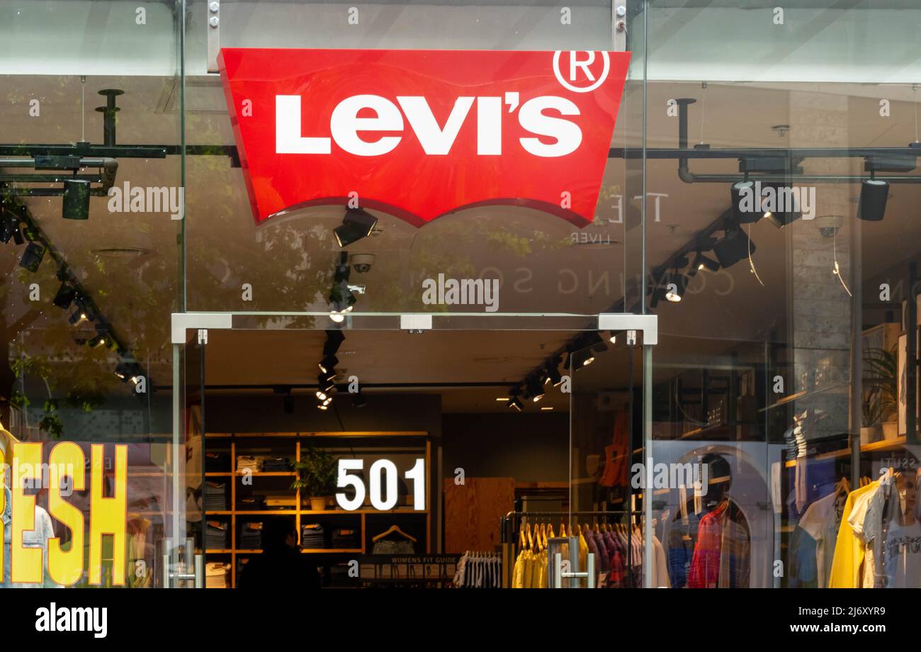 Levi's Bekleidungsgeschäft in Liverpool Stockfoto