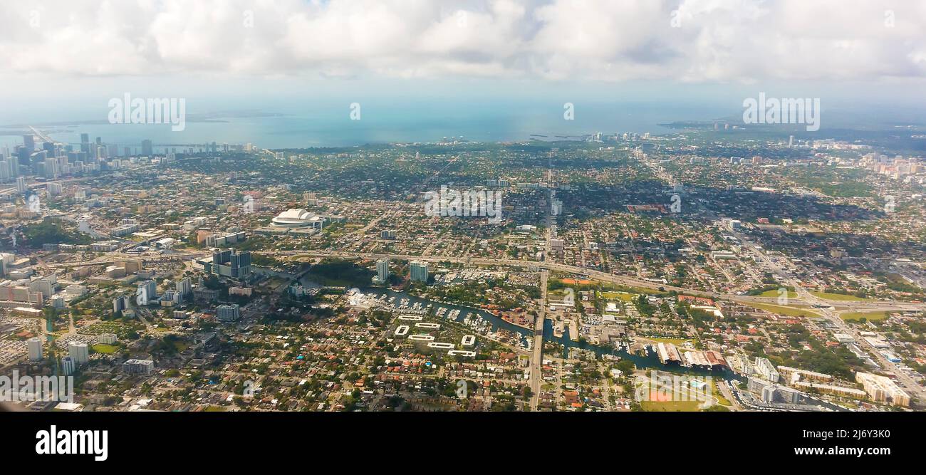 Miami, Florida. Luftaufnahme der USA Stockfoto