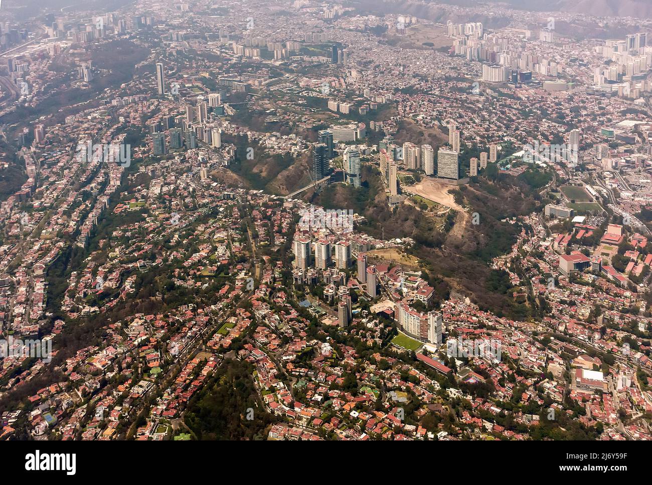 Mexiko-Stadt, Mexiko, Luftaufnahme Stockfoto