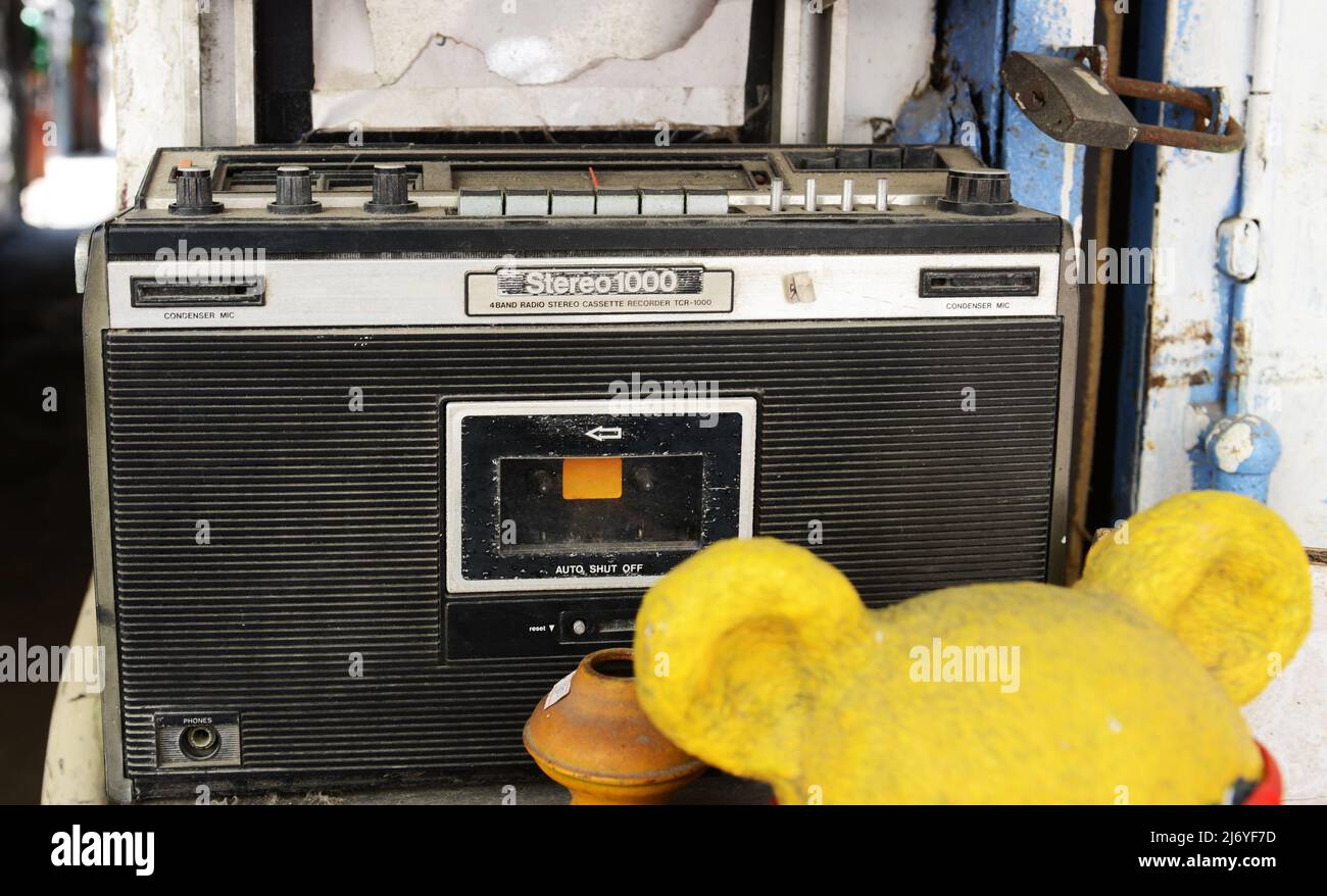 Stereokassettenrekorder TCR-1000 von Sankei Mfg. Co., Ltd.; Osaka. Stockfoto