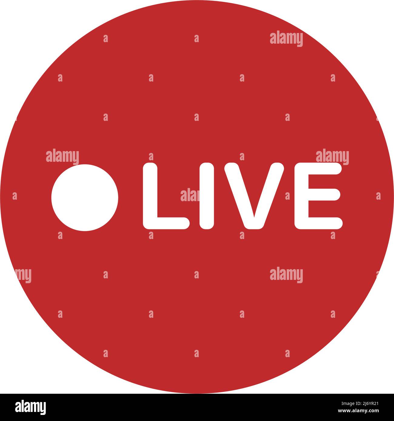 Live-Symbole. Eine Live-Übertragung oder ein Live-Webcast. Editierbare Vektoren. Stock Vektor