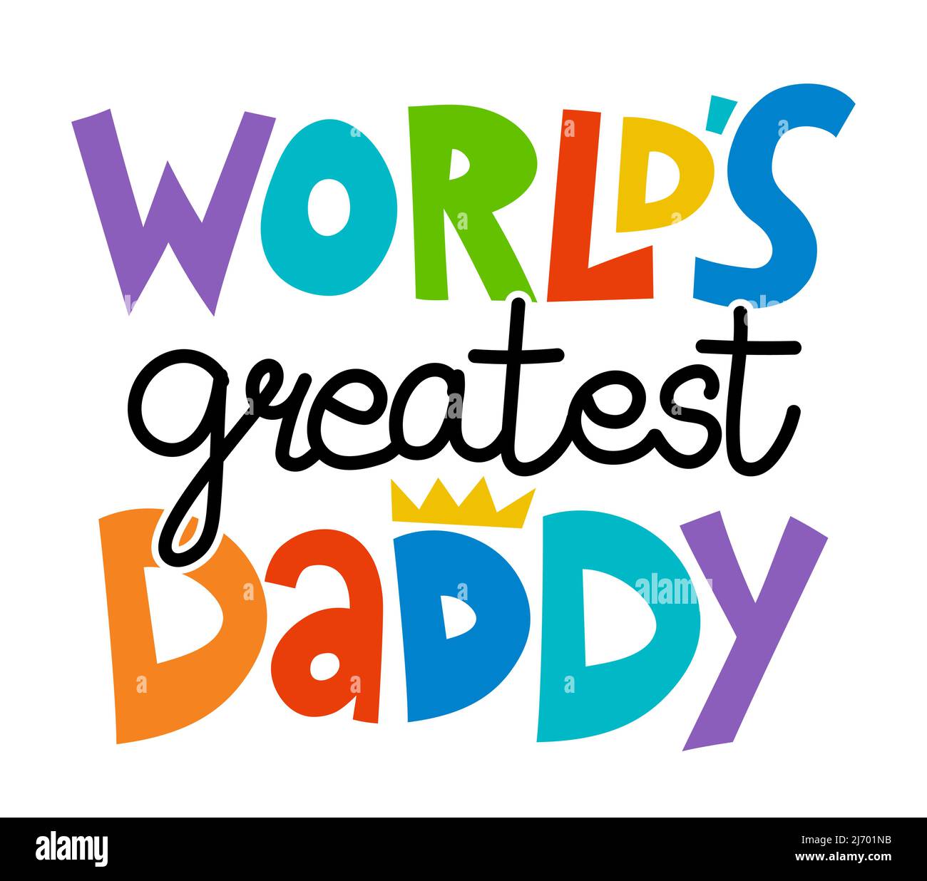 World's Greatest Dardy - schöne Grußkarte zum Vatertag mit Handschriftzug. Tageskarte des Vaters. Gut für T-Shirt, Becher, svg, Poster, Textilien, GIF Stock Vektor