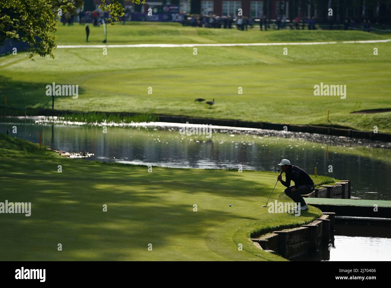 Der chinesische Ashun Wu am 11. während des Tages eines der Betfred British Masters am Belfry, Sutton Coldfield. Bilddatum: Donnerstag, 5. Mai 2022. Stockfoto