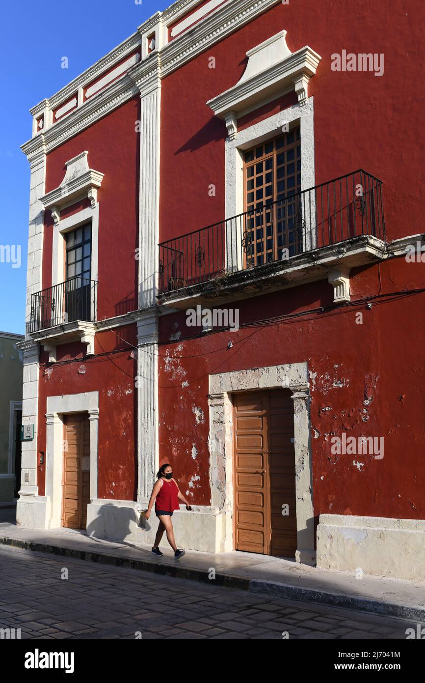 Straßenszene, Altstadt von San Francisco de Campeche, Campeche, Mexiko Stockfoto