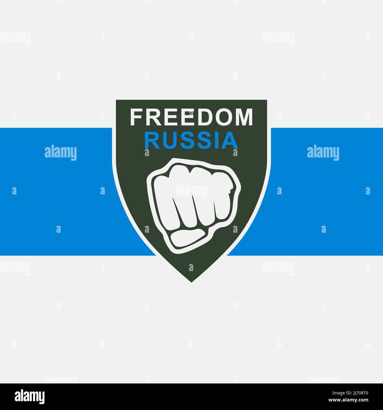 Kennzeichnung einer Einheit der Streitkräfte der Ukraine. Legion der Freiheit Russlands. Stock Vektor