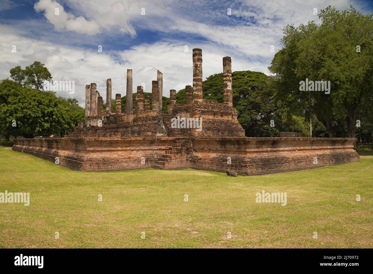 Wat Mai in Sukhothai, Thailand. Stockfoto