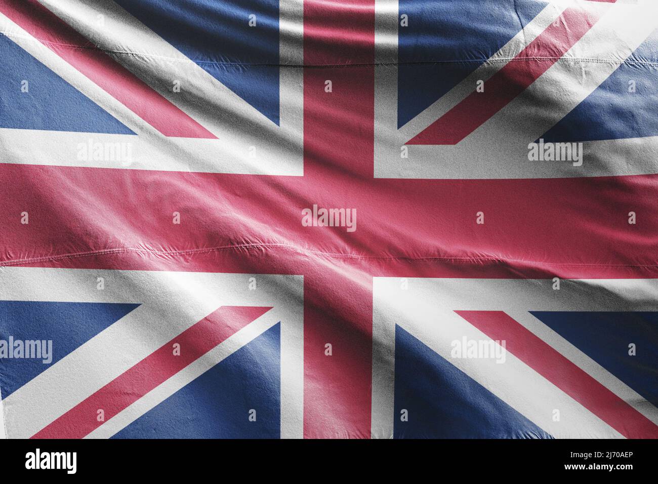 Die Unionsflagge, Wähler Kopf an Umfragen bei Wahlen in ganz Großbritannien. Oder Union Jack, ist die nationale Flagge des Vereinigten Königreichs. Stockfoto