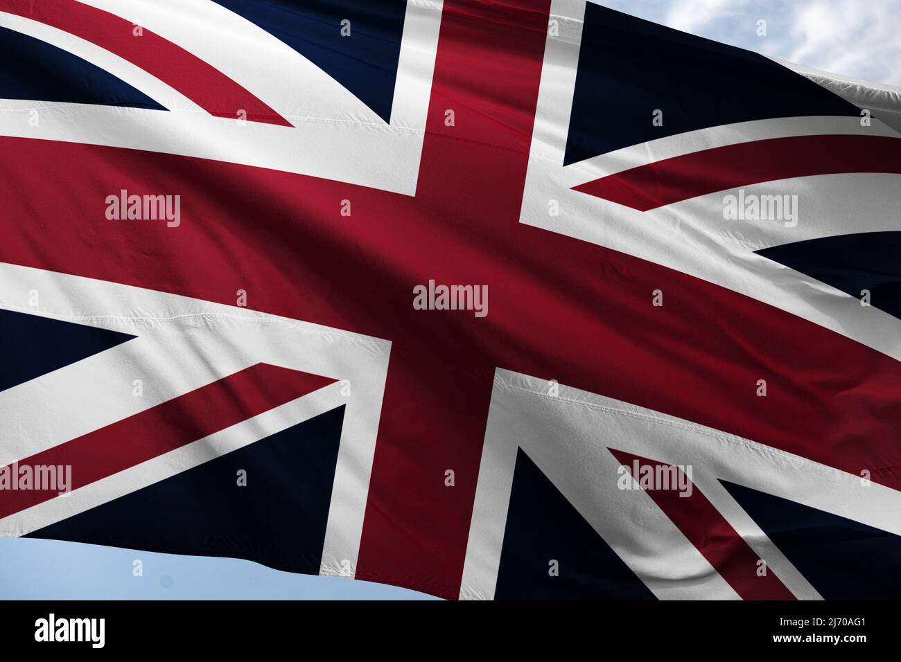 Die Unionsflagge, Wähler Kopf an Umfragen bei Wahlen in ganz Großbritannien. Oder Union Jack, ist die nationale Flagge des Vereinigten Königreichs. Stockfoto
