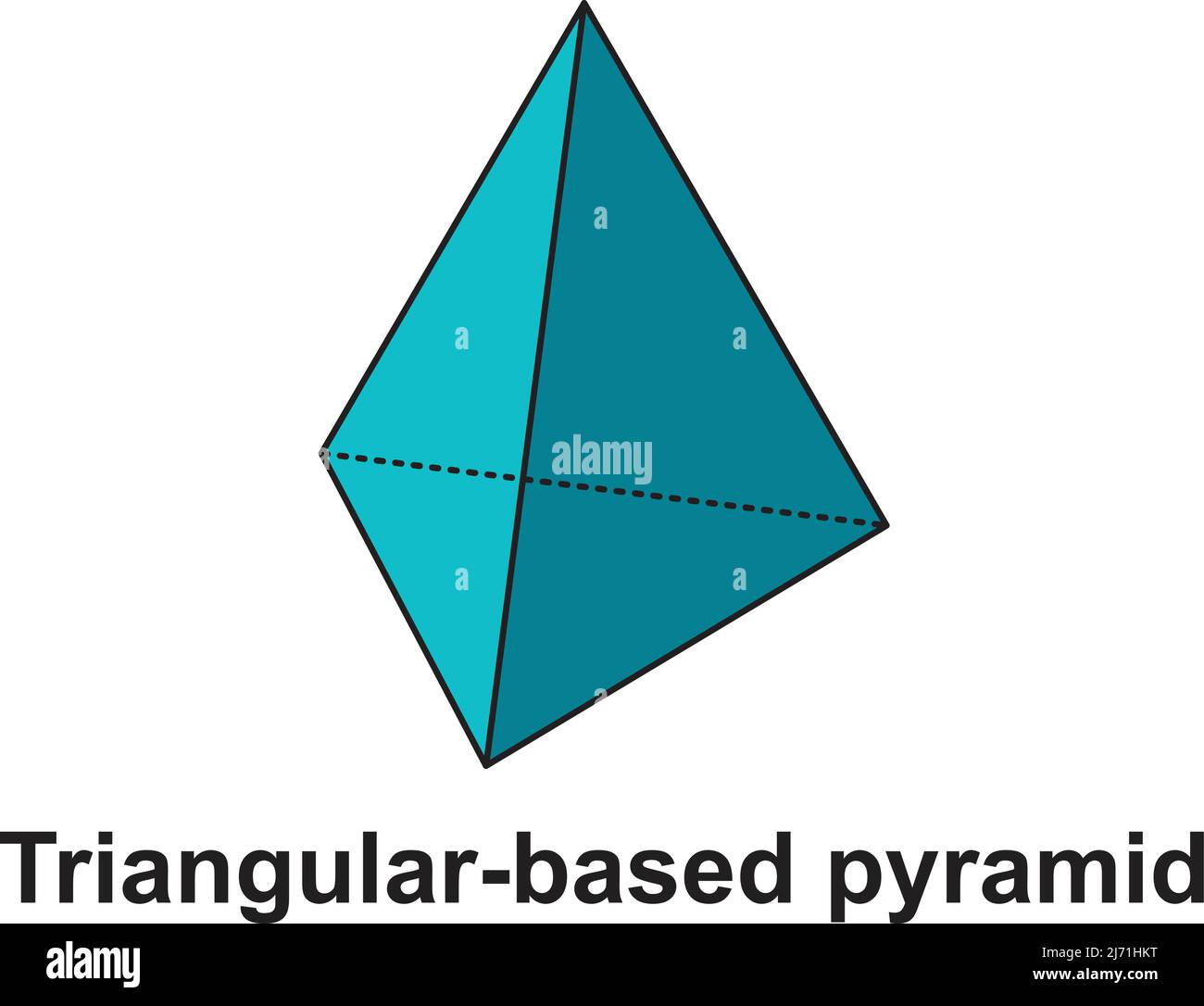 Abstrakte dreieckige Pyramide. Mit weißem Hintergrund Stock Vektor