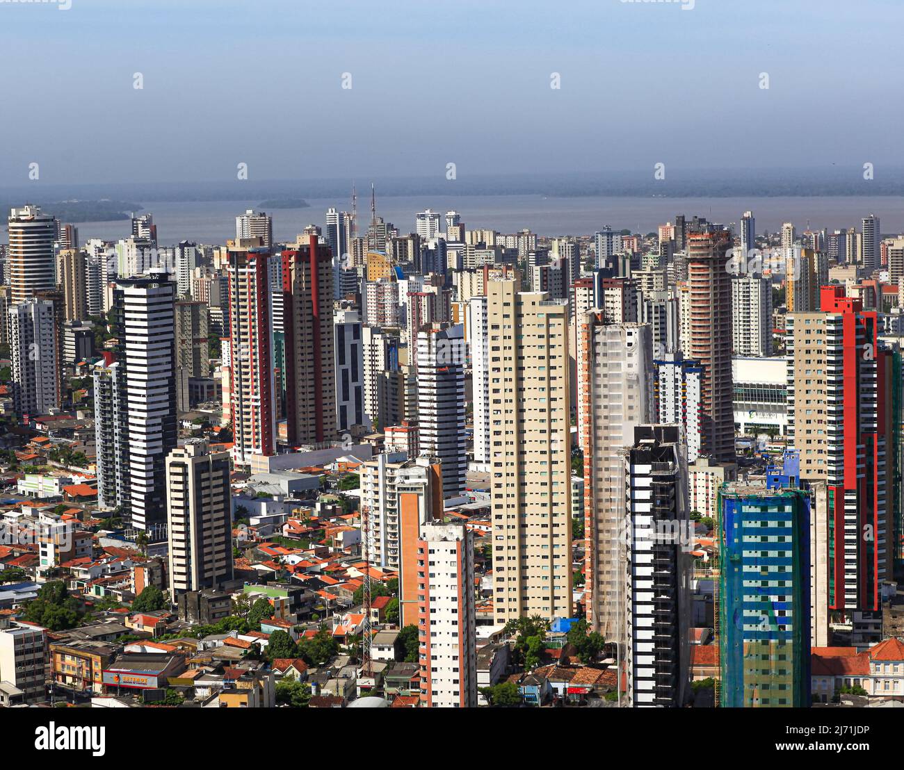 Gebäude in der Skyline von Belém, Pará, Amazonas, Brasilien. Stockfoto