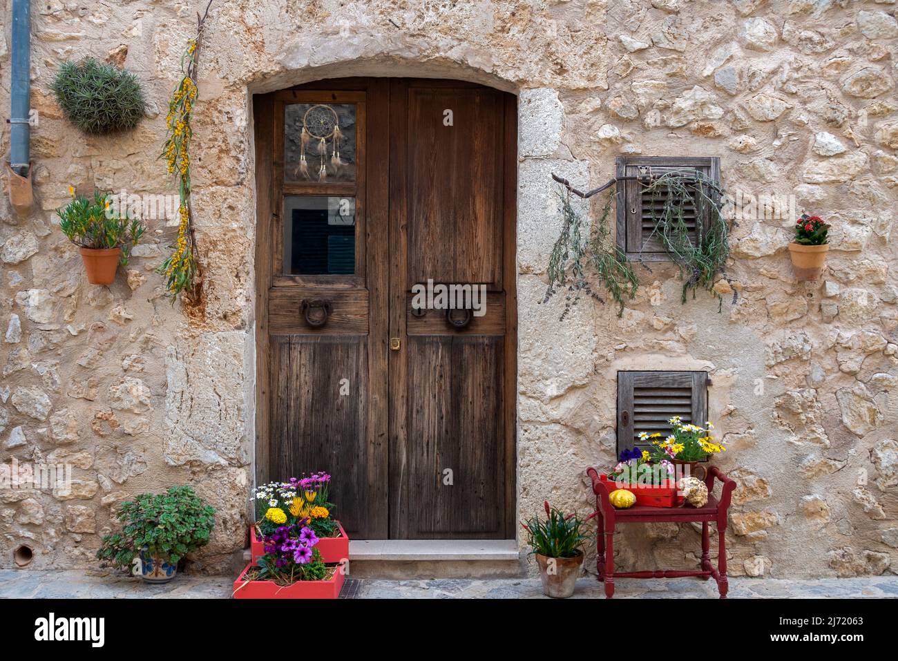 Traditionelles Haus.Costitx.Mallorca.Spanien Stockfoto