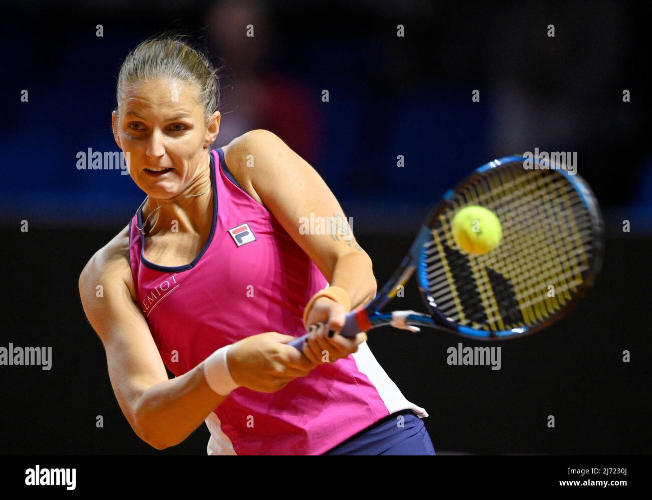 Karolina Pliskova CZE, Aktion, Porsche Tennis Grand Prix, Porsche-Arena, Stuttgart, Baden-Württemberg, Deutschland Stockfoto