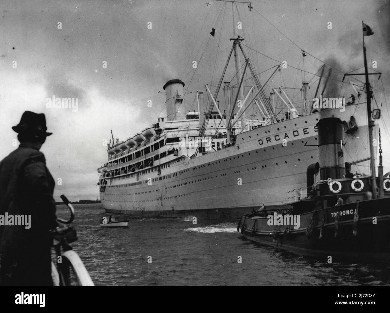 Orcades - New Orient Liner - Merchant Shipping. 16. November 1937. Stockfoto