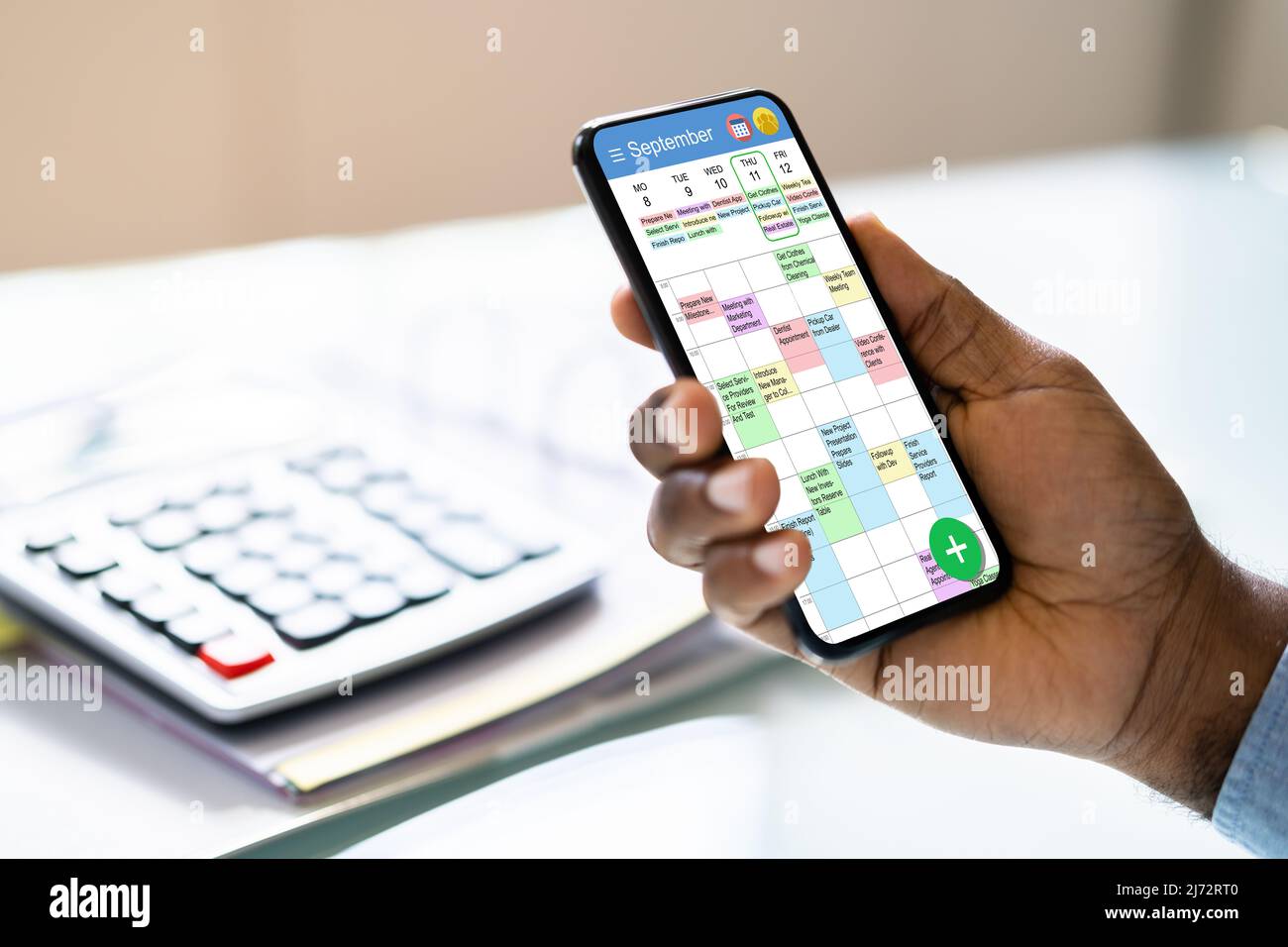 Buchung Terminkalender Termin Auf Smartphone Online Stockfoto
