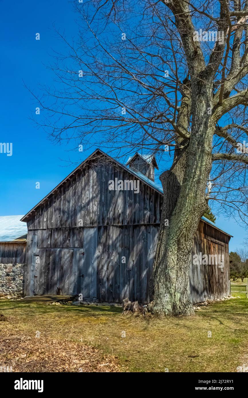 Lawr Farm in Port Oneida Rural Historic District, Sleeping Bear Dunes National Lakeshore, Michigan, USA Stockfoto