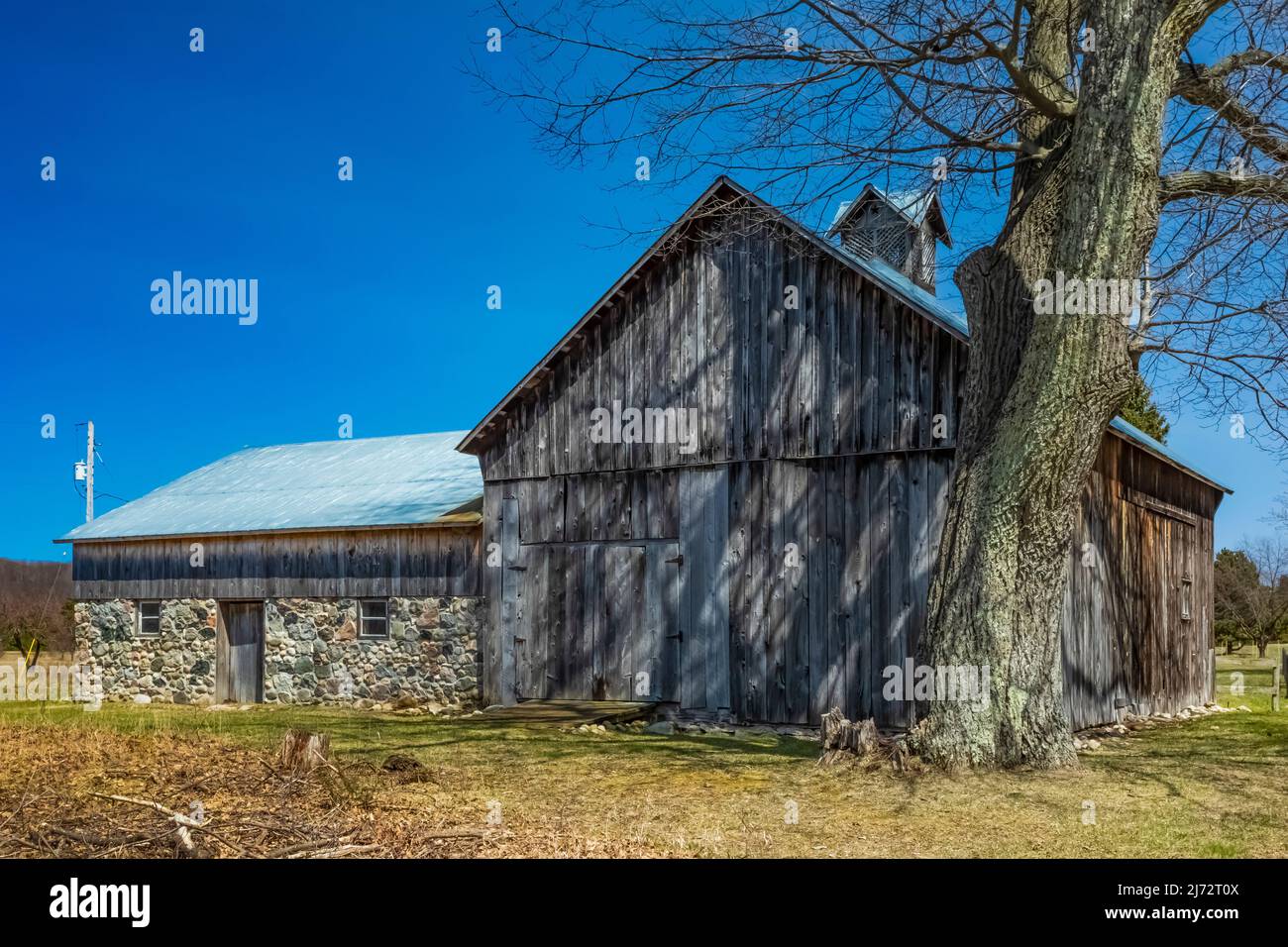 Lawr Farm in Port Oneida Rural Historic District, Sleeping Bear Dunes National Lakeshore, Michigan, USA Stockfoto
