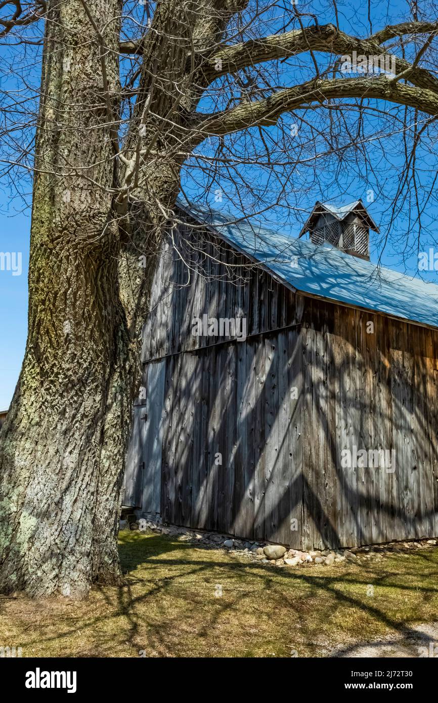 Lawr Farm in Port Oneida Rural Historic District, Sleeping Bear Dunes National Lakeshore, Michigan, USA Stockfoto