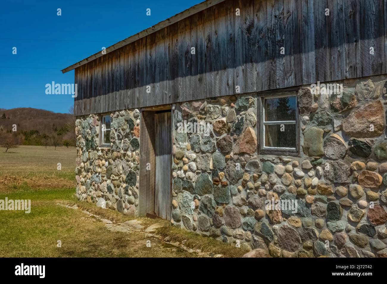 Lawr Farm in Port Oneida Rural Historic District, Sleeping Bear Dunes National Lakeshore, Michigan, USA Stockfoto