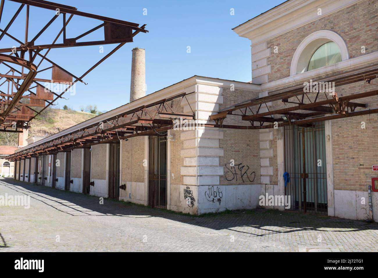 Das ehemalige Schlachthaus oder Mattatoio Testaccio Rom Italien - Jetzt ein kontemplärer Kunstraum Stockfoto