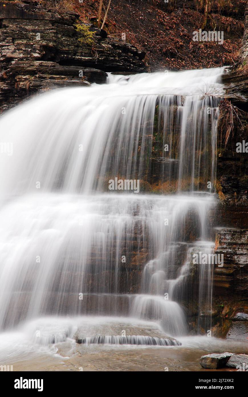 Robert H Treman Falls, Ithaca, New York Stockfoto