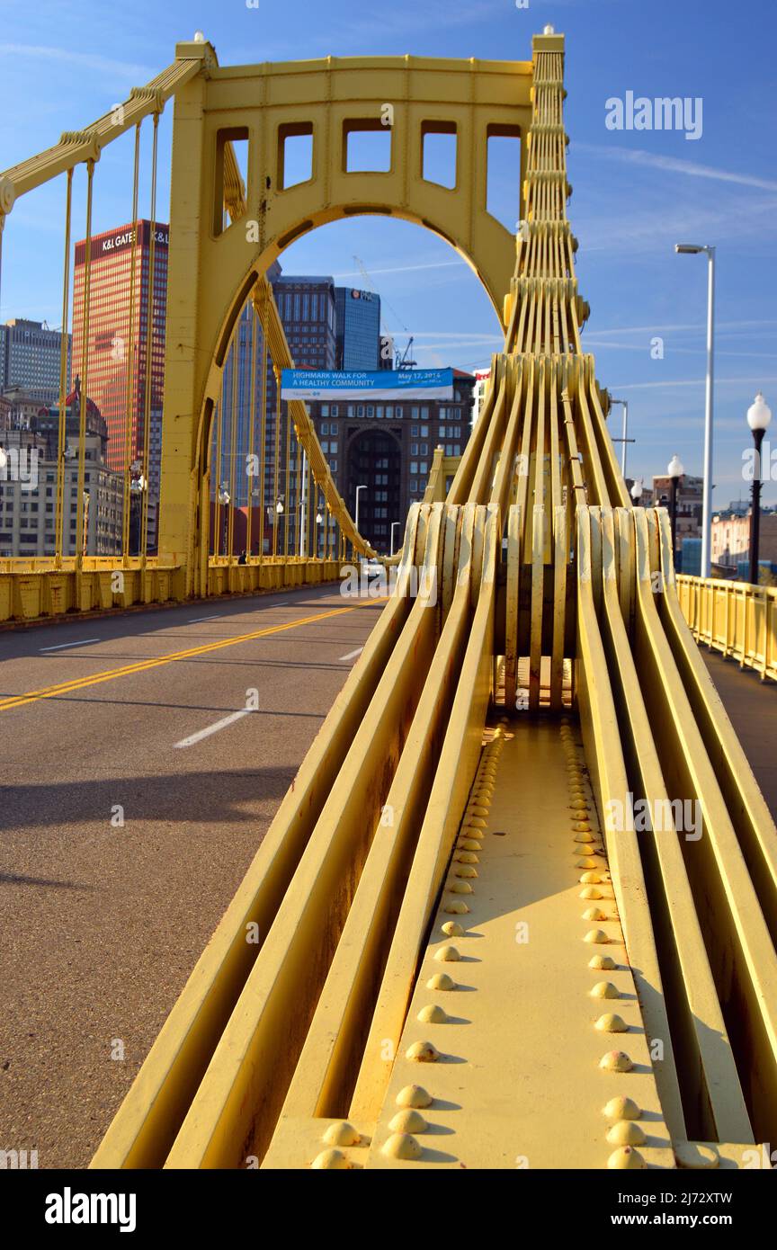 Sixth Street Bridge, Pittsburgh, Pennsylvania Stockfoto