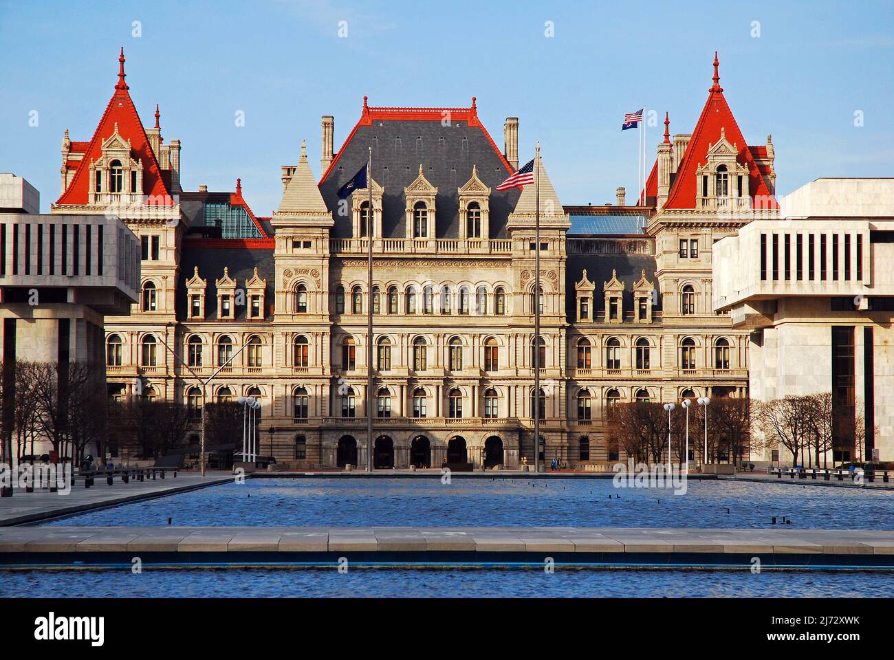 Das New York State Capitol in Albany Stockfoto