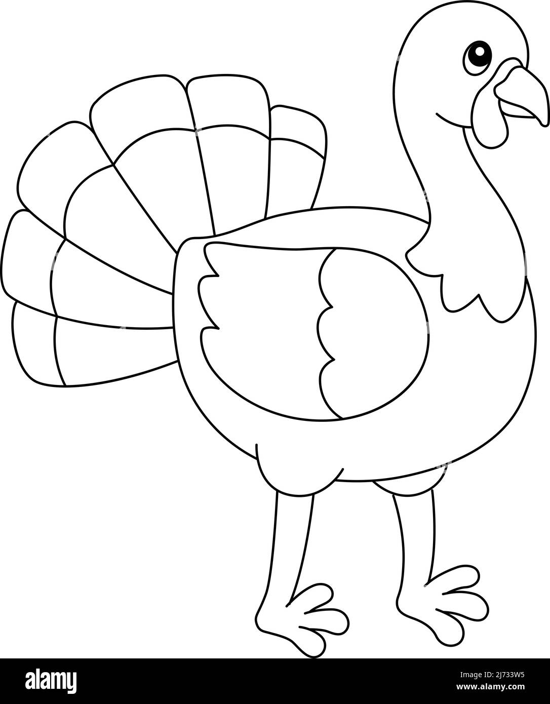 Thanksgiving Türkei Pilger Isoliert Malvorlagen Seite Stock Vektor