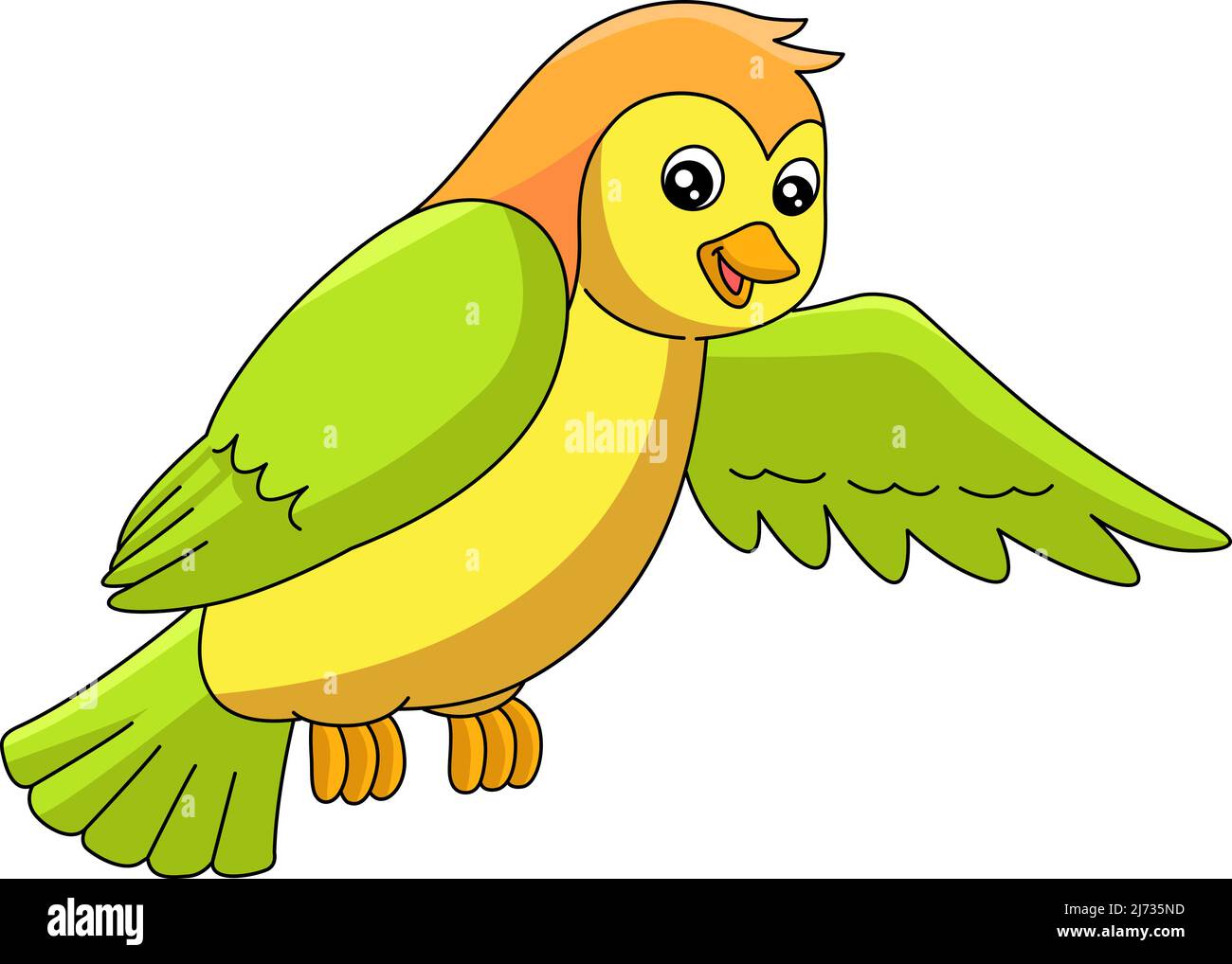 Vogel Cartoon Farbige Cliparte Illustration Stock Vektor