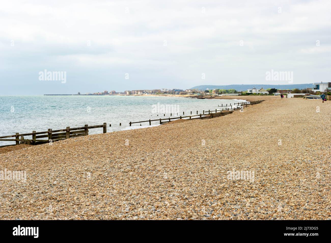 The Beach at Pevensey Bay, East Sussex, England Stockfoto