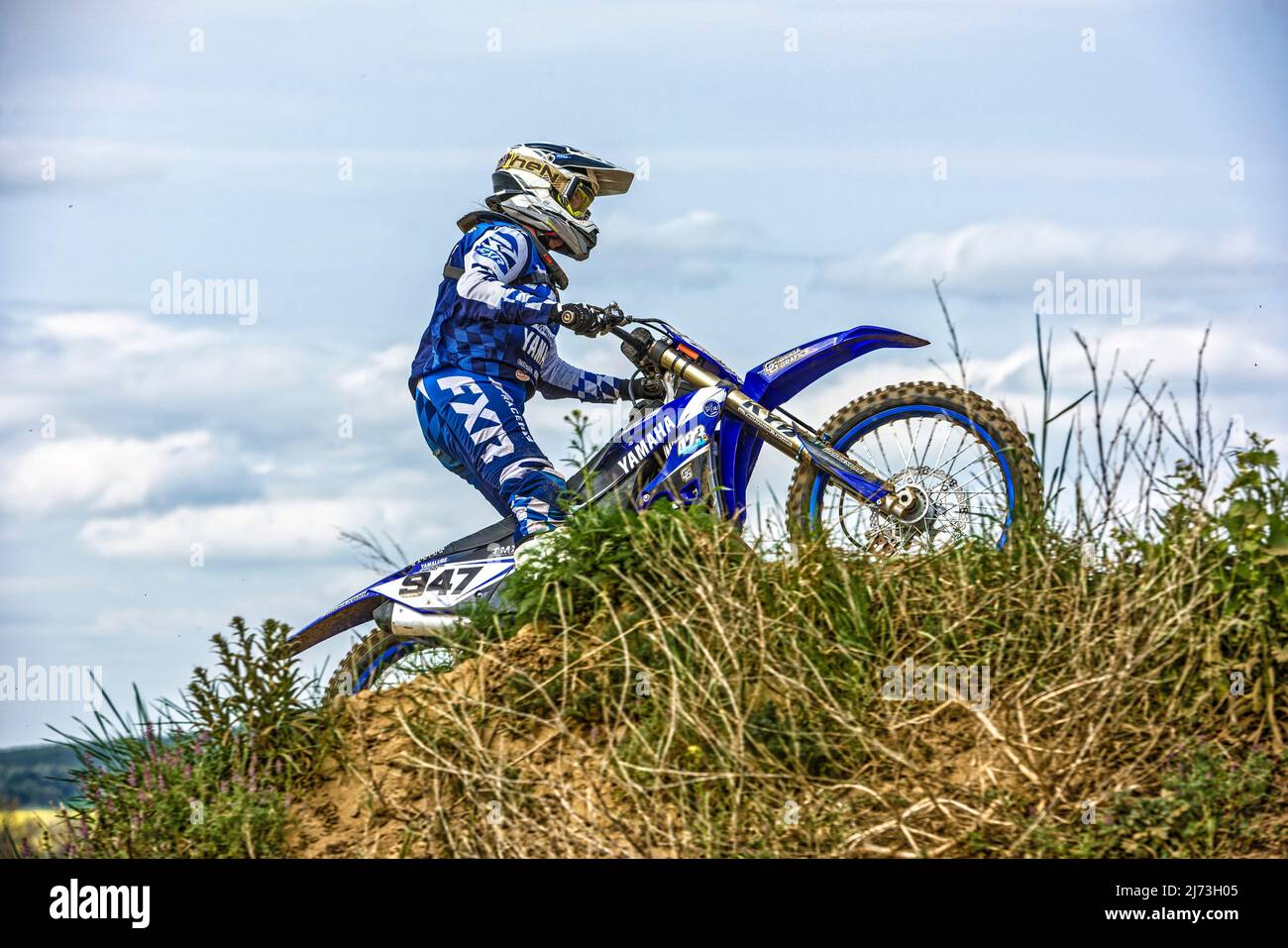 Motocross Racer in Westerhausen, Thale, Sachsen Anhalt, am 1. Mai 2022