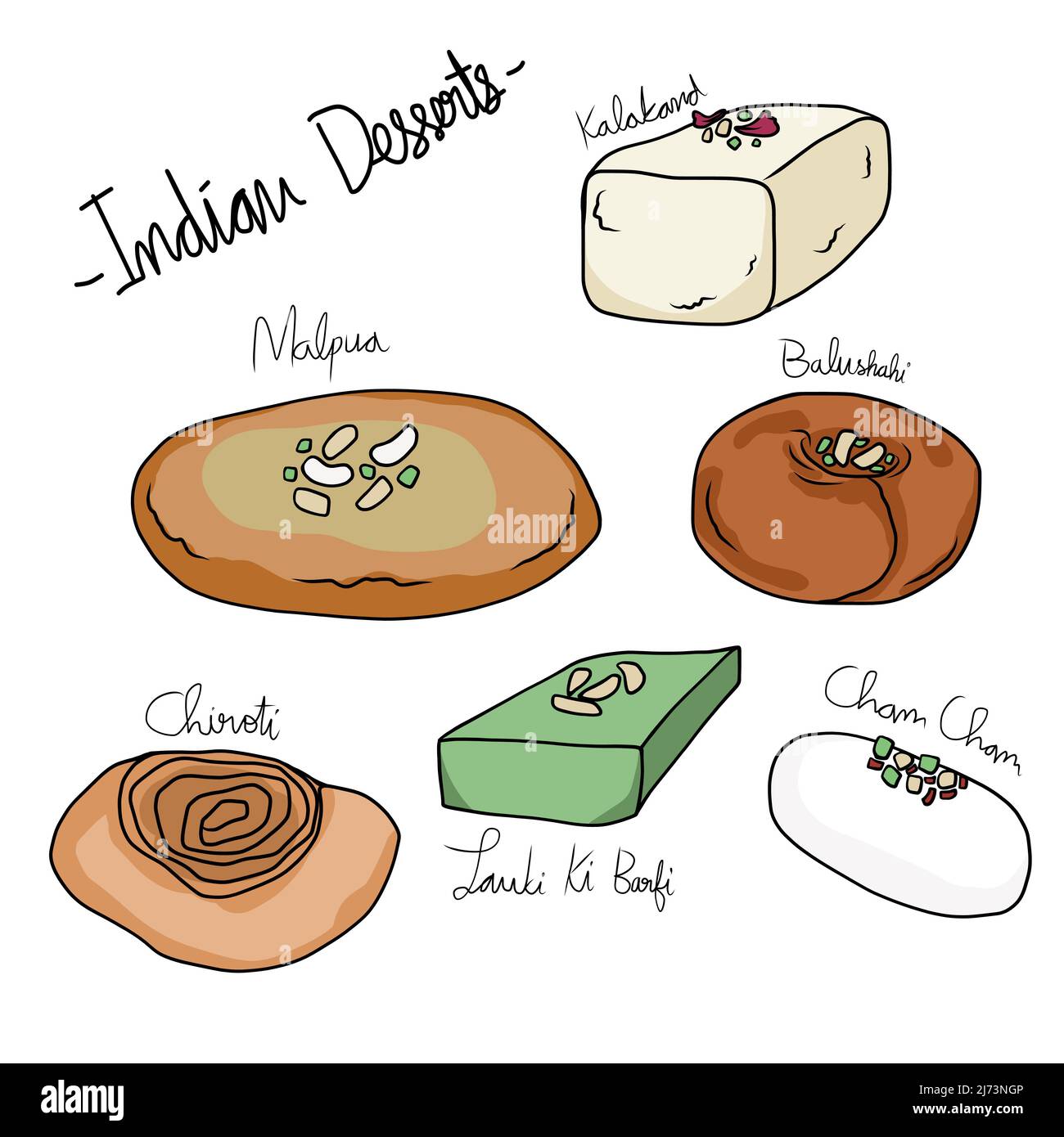 Indische desserts Stock-Vektorgrafiken kaufen - Alamy