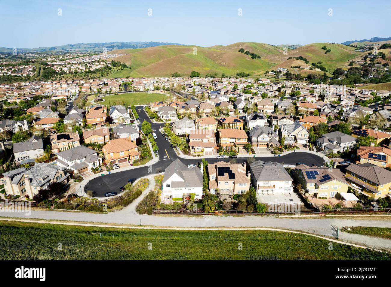 Häuser und Häuser in Tri-Valley, San Francisco Bay Area Stockfoto