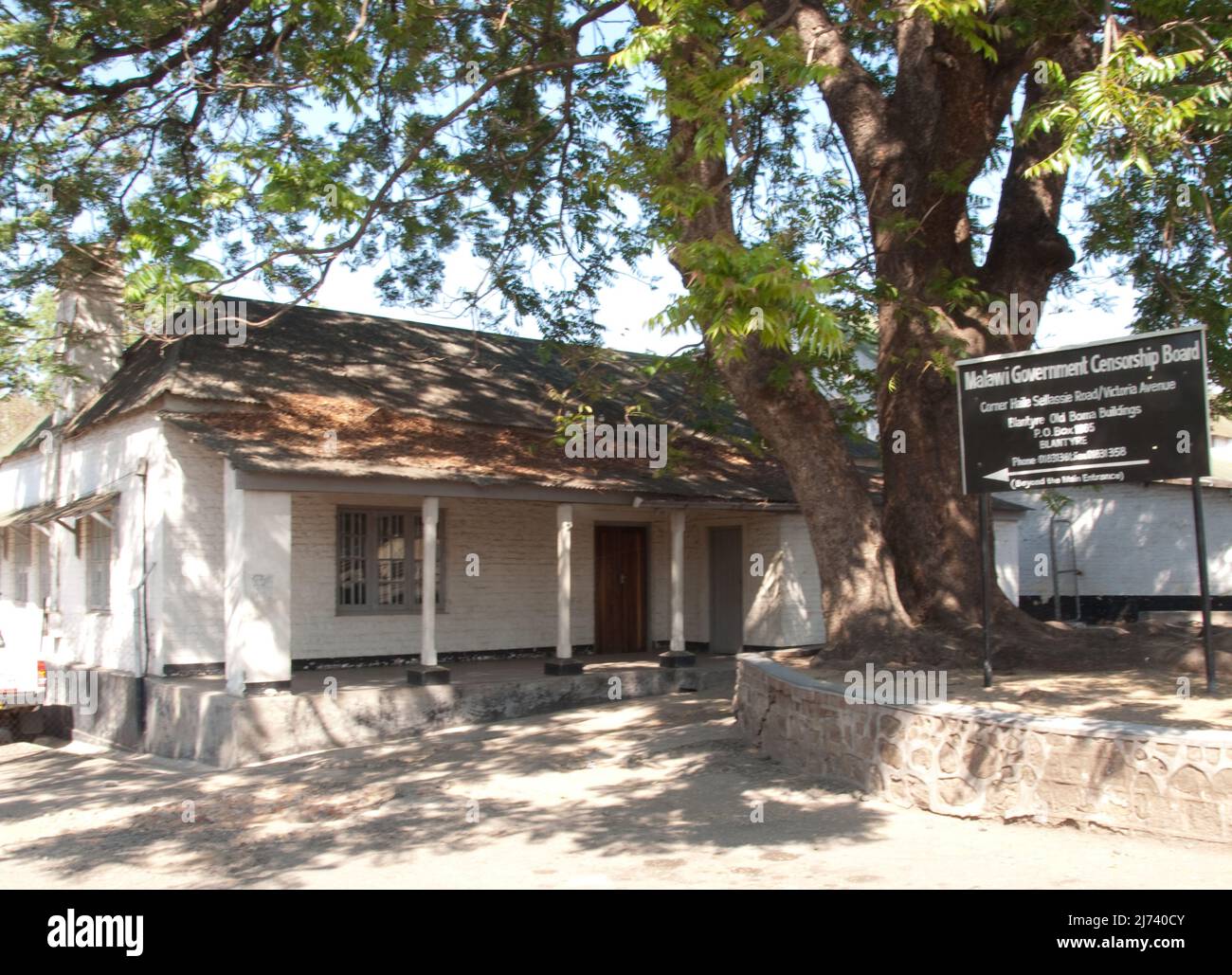 Malawi Government Censorship Board, Old Administrative Building, Blantyre, Malawi, Afrika Stockfoto