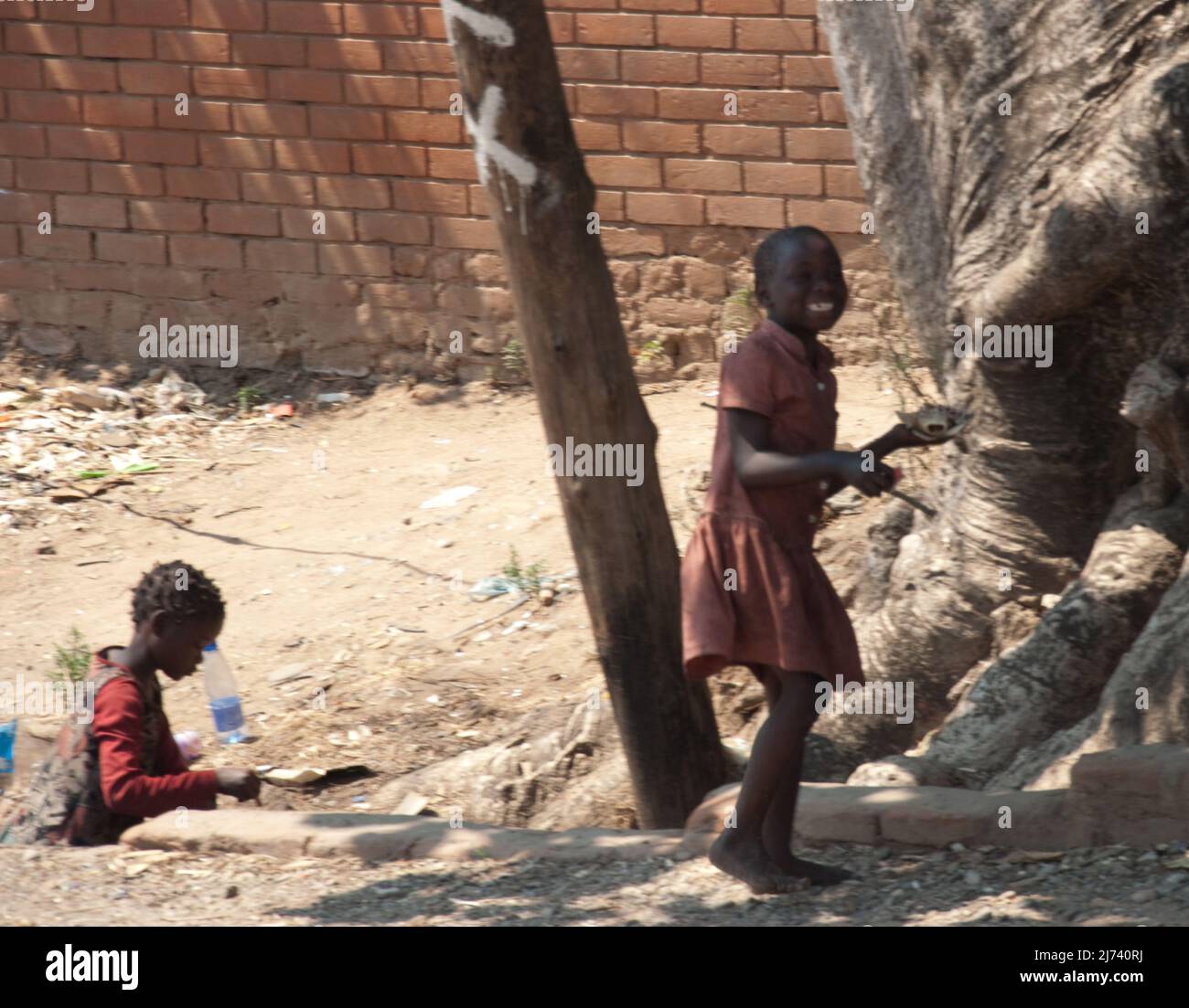 Spielende Kinder, Blantyre, Malawi, Afrika Stockfoto