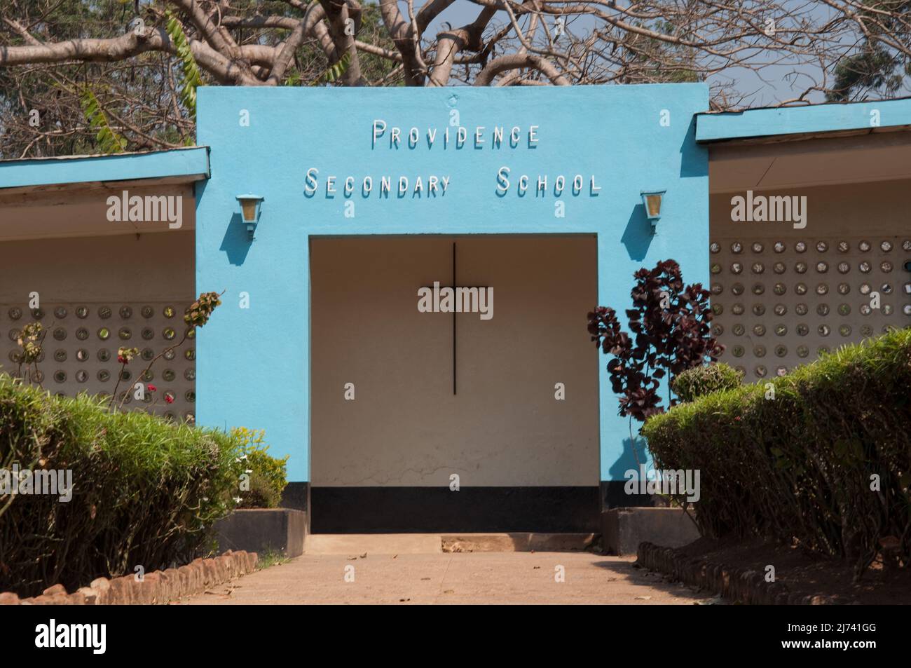 Providence Secondary School, Mulanje District, Malawi, Afrika - eine der besten Sekundarschulen für Mädchen im Land. Die preesnt Präsident Joy Stockfoto