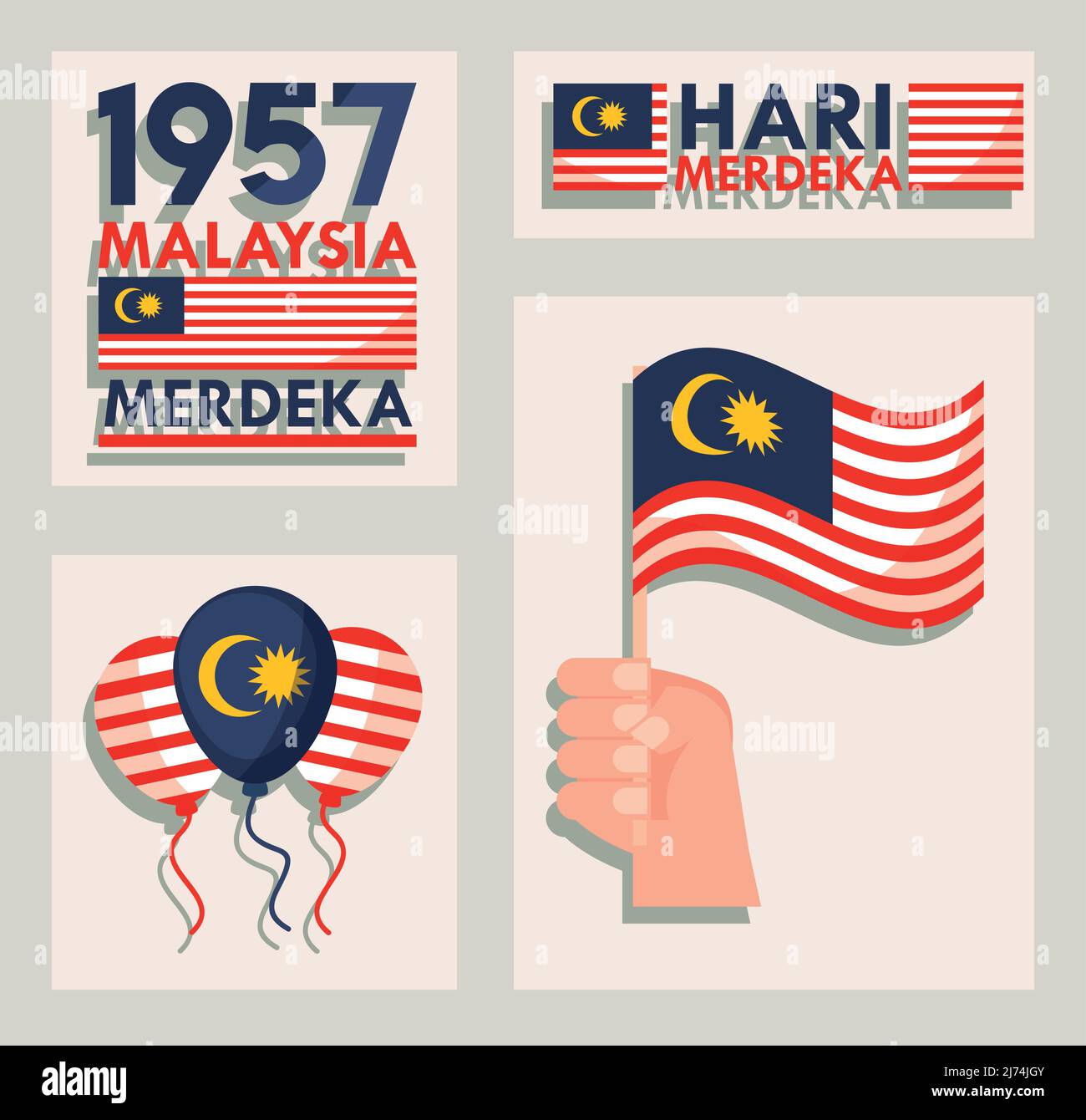 Unabhängigkeitstag in malaysia Stock Vektor