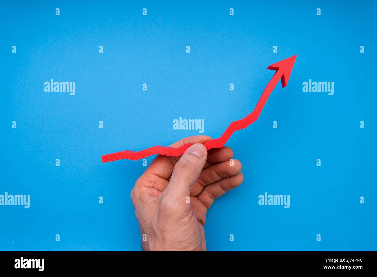 Diagramm Für Das Wachstum Des Finanzgeschäfts Und Diagramm Für Den Erfolg Von Investitionen Stockfoto