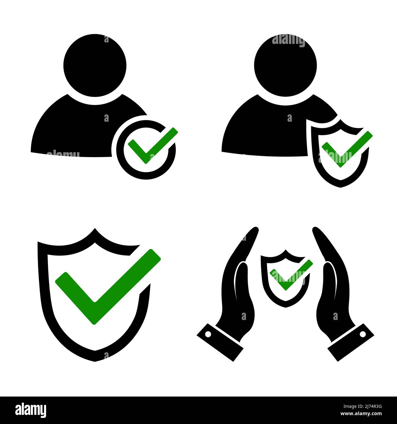 Symbol für Schutz. Sicherheitssymbol des Benutzerprofils. Stock Vektor
