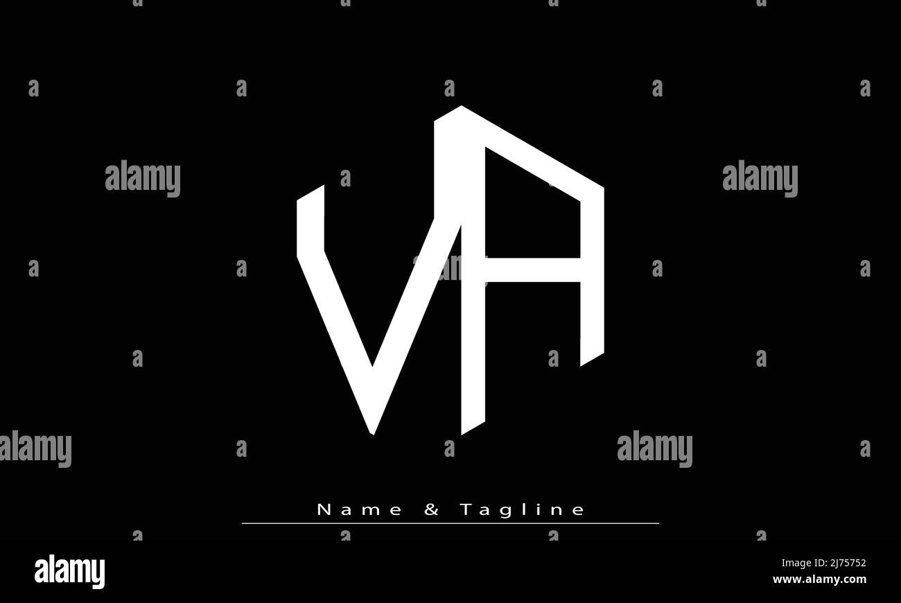 Buchstaben Buchstaben Initialen Monogramm Logo VA , AV Stock Vektor