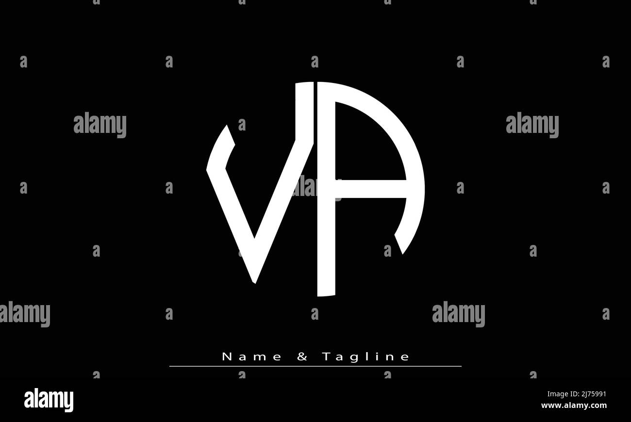 Buchstaben Buchstaben Initialen Monogramm Logo VA , AV Stock Vektor