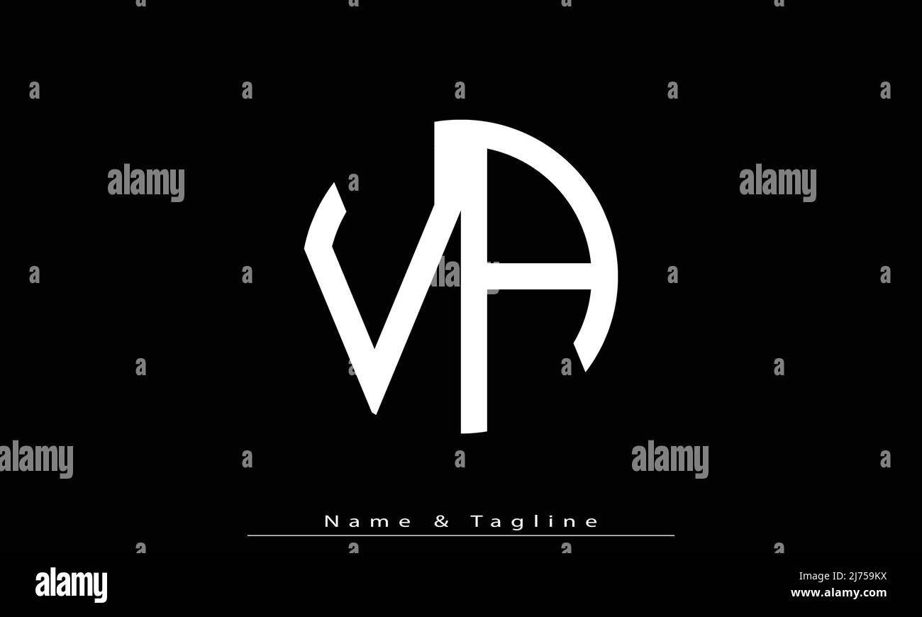 Buchstaben Buchstaben Initialen Monogramm Logo VA , AV Stock Vektor