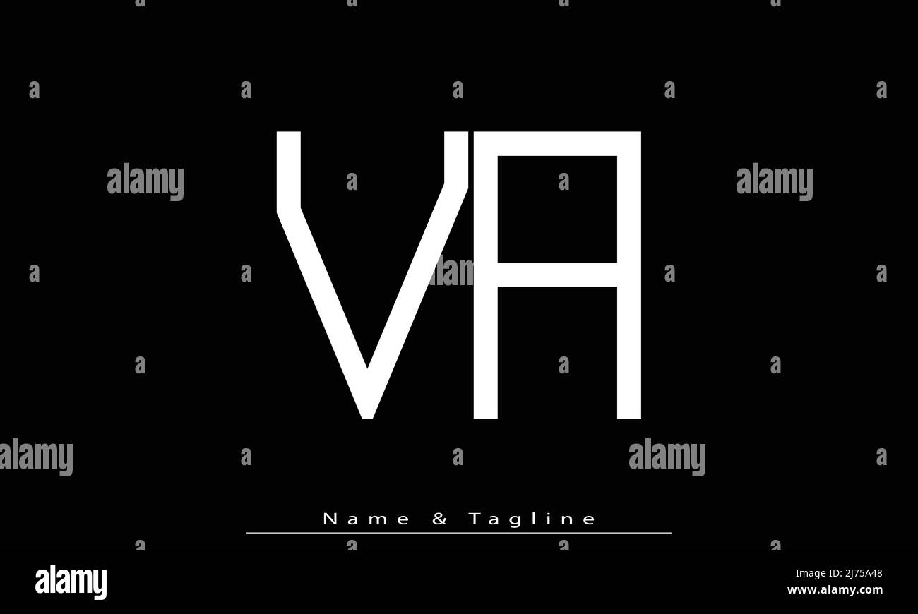Buchstaben Buchstaben Initialen Monogramm Logo VA , AV Stock Vektor