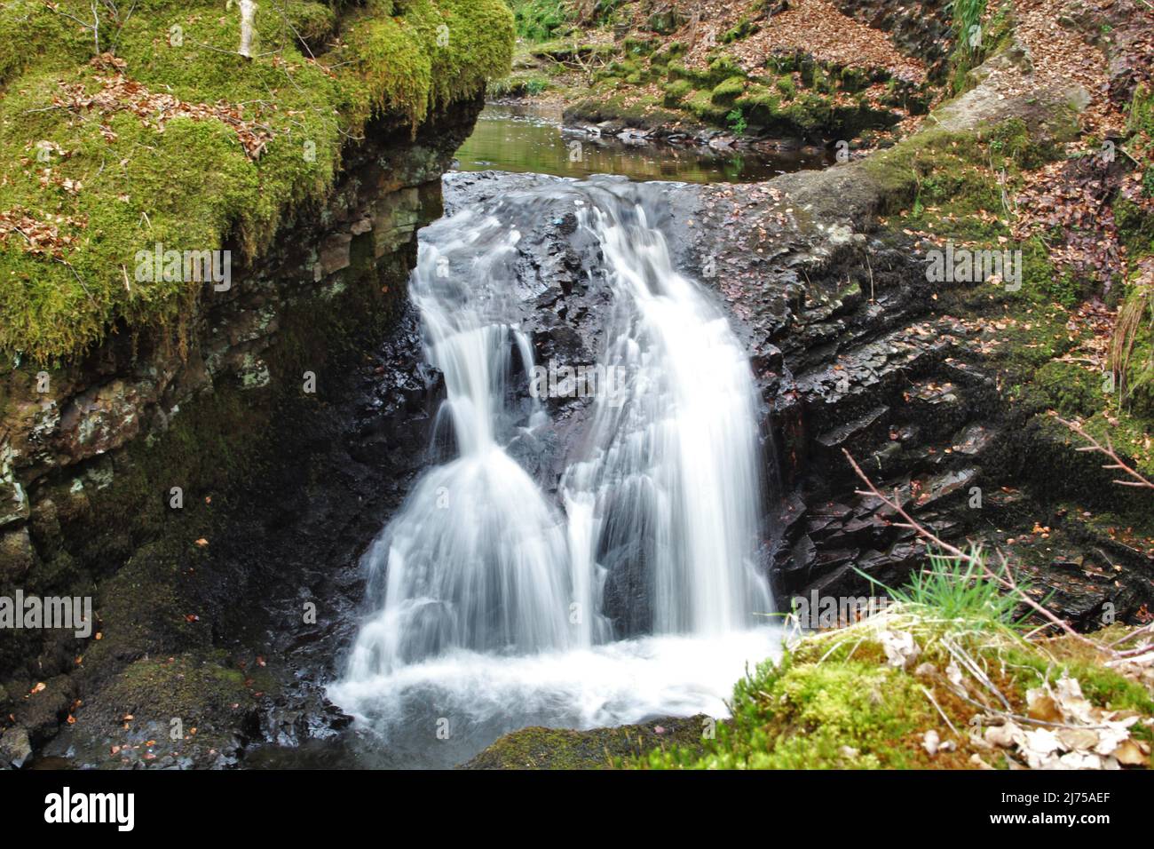 Dalcairney Falls - Schottland Stockfoto