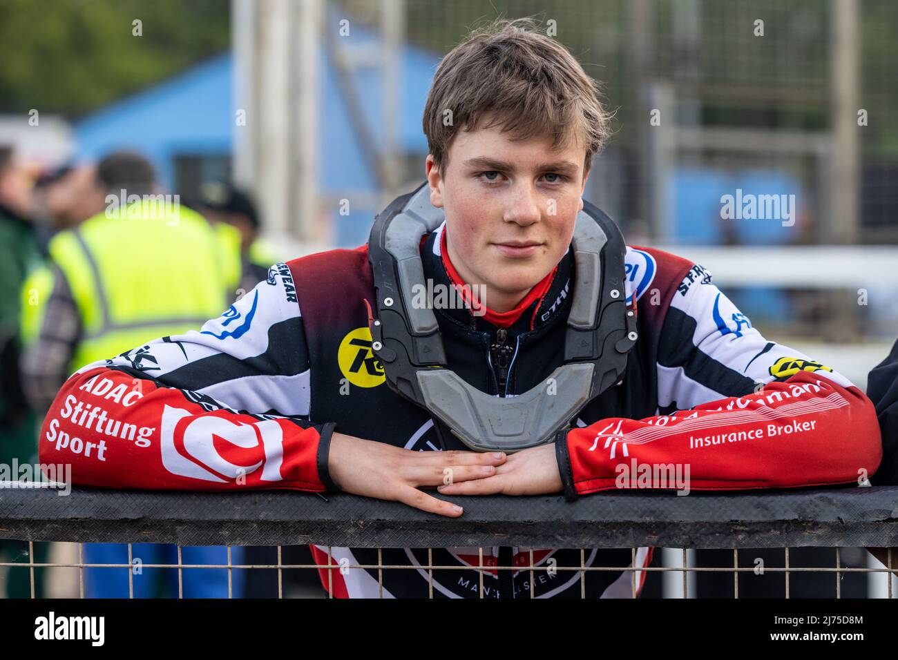 Norick Blödorn (Bloedorn). Belle Vue Aces Deutscher internationaler Speedway-Fahrer Stockfoto